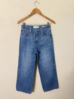 Aritzia Denim Forum The Farrah Hi-Rise‎ Wide Cropped Jean Womens Size 25 thumbnail 3