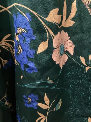 Lulu's Teal Floral Dress with Blue & Beige Print thumbnail 3