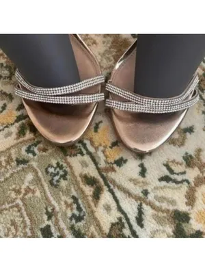 Steve Madden Sweetest Copper and Rhinestone Formal Wedding High Stiletto heels thumbnail 2