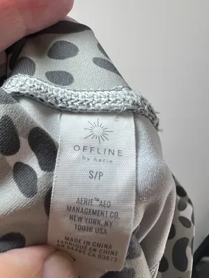 Offline by Aerie Goals 7/8 High Rise Leggings Gray Cheetah Yoga Pilates FLAW Sm thumbnail 9