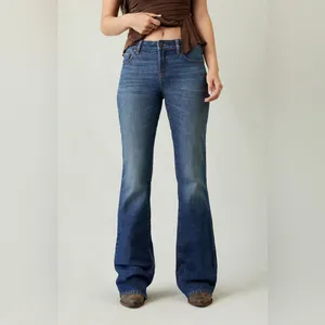 PacSun Jade Low Rise Bootcut Jeans Stretch Dark Blue Size 23 NWT thumbnail 2