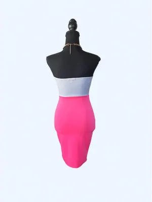 Vintage Y2K McBling Barbiecore Pink Bow Mini Dress size XS 💗 thumbnail 4