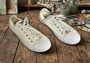 Converse Low-Top Canvas Sneakers in Off-White thumbnail 1