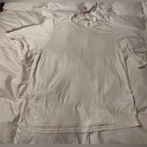 Avec Lea Filles White Mock Neck Shirt - NWT - Size L thumbnail 3