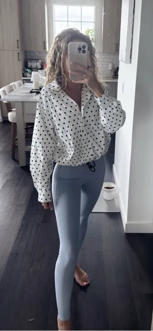 TikTok Shop Polka Dot White Jacket (Size XS) thumbnail 1