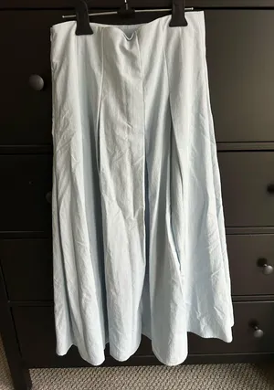 Korean Fashion: Zero Street Lynn Pleats Long Skirt Blue Size M thumbnail 2