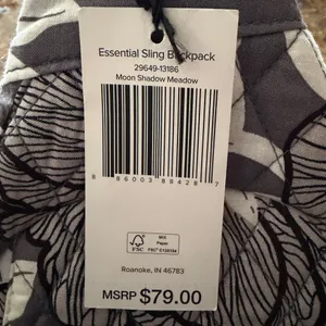 Vera Bradley Essential Compact Floral Sling Backpack in lMoon Shadow Meadow" NWT thumbnail 4
