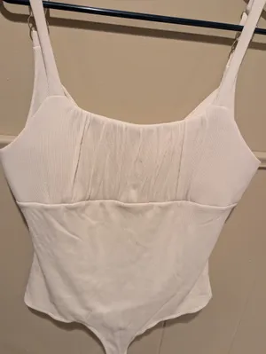 Frankly White Bodysuit Size 2X thumbnail 2