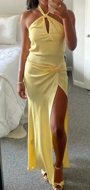 Formal Dress Yellow thumbnail 1