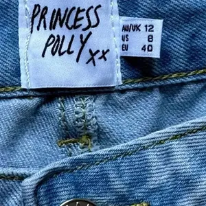Princess Poly Blue Denim cotton High waisted Y2K Jeans SZ 8 #1859 thumbnail 7