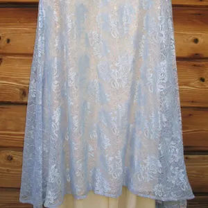 Mac Duggal 48910 Womens Blue One Shoulder Lace Trumpet Gown Dress thumbnail 11