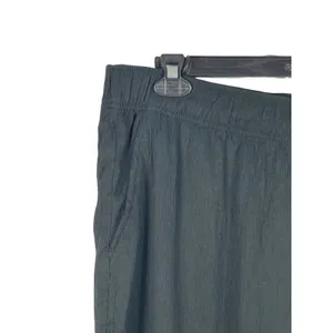 Gap Relaxed Fit Black Crinkle Pull On Elastic Waist Full Length Pants XL NWT thumbnail 3