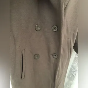 Vintage John Weitz Women Trench Over Coat 100% wool sz 10P minor flaw thumbnail 4