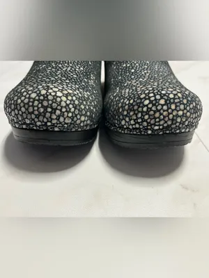 Sanita The Original Danish Clog Black Pebble Print EU 39 7.5- 8 US thumbnail 3