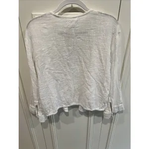 One X One Teaspoon White Cotton Cardigan Semi Sheer Gauze Beach Coastal Resort thumbnail 2