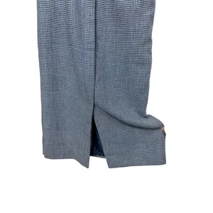 Pendleton Blue Gingham Linen Blend Button Front Maxi Skirt Womens 6‎ High Waist thumbnail 4