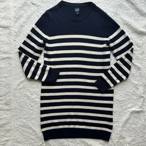 Gap Navy Blue and White Striped Mini Dress Size Small thumbnail 6
