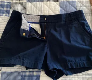 J.Crew Navy Chino Shorts 4” inseam size 8 thumbnail 1