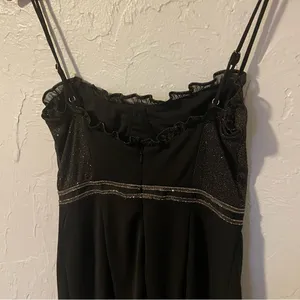 Hours Whimsigoth Black Women's‎ Sparkly Mini Dress with Lacey trim size Small thumbnail 5