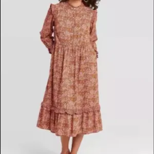 Universal Thread Dress Size XL Prairie Target Orange Floral Farmcore Country NWT thumbnail 4