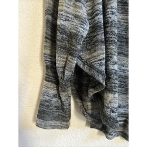 Free People Green Striped Boxy Scoop Neck Lightweight Slouchy Sweater Knit Top L thumbnail 4