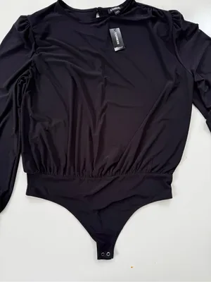 NWT Express Balloon Sleeve Bodysuit size Large thumbnail 2