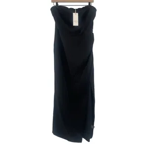 VICI x FATE Dress Large Black Strapless Slit Always You Cocktail Evening Formal thumbnail 2