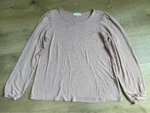 EUC Michael Stars Gianna Top Blouson-Sleeve Puffed Sleeves Besso Pink USA size M thumbnail 1