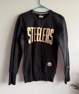 Nike NFL‎ Pittsburgh Steelers Sweatshirt Women XS Black Crewneck Fleece 3622 thumbnail 1