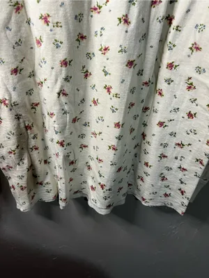 L.L.Bean Vintage Floral Double Layer Wool Blend Thermal Henley Top Cottagecore thumbnail 9
