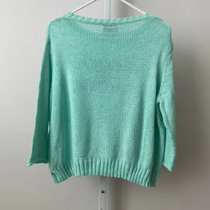 Wooden Ships Cotton Beachy Coastal Beach Please Graphic Knit Sweater XS/S Mint‎ thumbnail 7