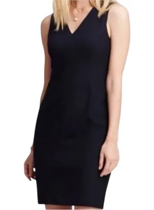 NEW Ann Taylor Loft Black V Neck Sleeveless Sheath Dress Plus size 14 thumbnail 1