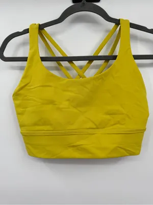 Lululemon Energy Longline Bra Womens 8 Soleil Yellow Medium Support B-D thumbnail 3