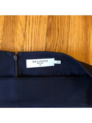 M.M. Lafleur Women's Basic Black Mini Skirt Back Zipper Closure - Size 12 thumbnail 7