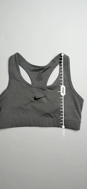 Nike Women's Gray Center Swoosh Racerback Dri-Fit Sports Bra Size M thumbnail 4