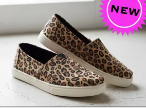TOMS Leopard Print Alpargata Slip-On Sneakers Size 6.5 NEW thumbnail 1