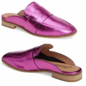 ✨Free People At Ease Metallic Pink Sz Loafers✨ thumbnail 2