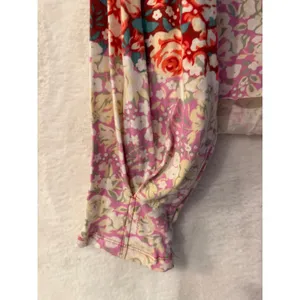 FP Movement Free People Mixed Floral Long Sleeve Top NWT Medium Faded Poppy Red thumbnail 6