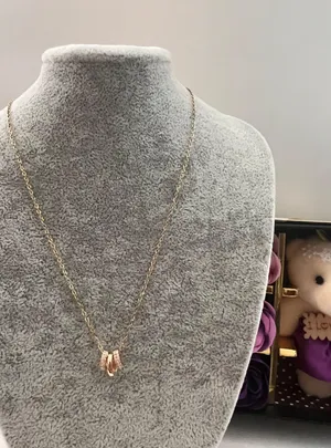 Gold ring pendant necklace women's fashion thumbnail 3