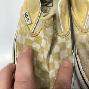 Vans‎ yellow checkered slip on sneakers unisex sizing thumbnail 2