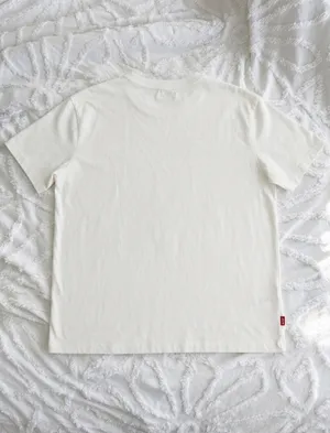 Levi's Graphic T-Shirt - "Good Things Take Time" Butterfly Graphic (White / Off-White) thumbnail 2