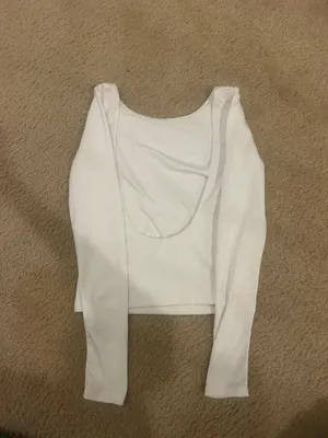 Aerie offline tight backless white top XS thumbnail 2
