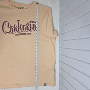 Carhartt Peach T-Shirt with‎ Maroon Logo Size XL thumbnail 4