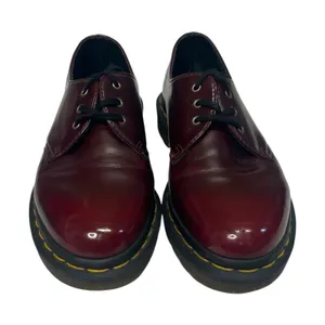 Dr Martens Oxford Shoes Womens 5 Red Oxblood Vegan Derby AirWair Goth Chunky thumbnail 10