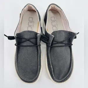 Hey Dude Shoes Womens Wendy Slip-On Shoes Chambray Off Black‎ Size 8 thumbnail 2