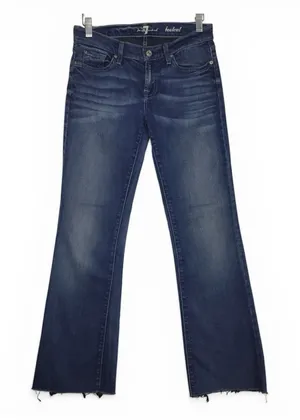 7 for all Mankind Bootcut Raw Hem Jeans Size 26 thumbnail 1