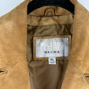 Vintage Wilsons Leather Maxima Brown Suede Trench Coat with Braided Accents thumbnail 5