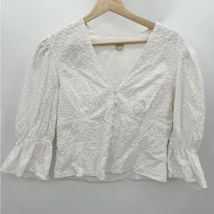 Rebecca Taylor La Vie Leaf Embroidered Cotton Top nwt $195 extra large XL corset thumbnail 10
