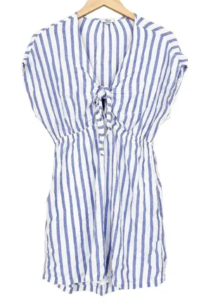 Rails Charlotte Grenadines Stripe Blue White Dress Sz S thumbnail 1