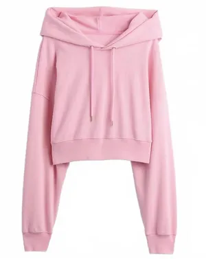 Gap French Terry Oversized Crop Hoodie May Pink NWT XL thumbnail 1